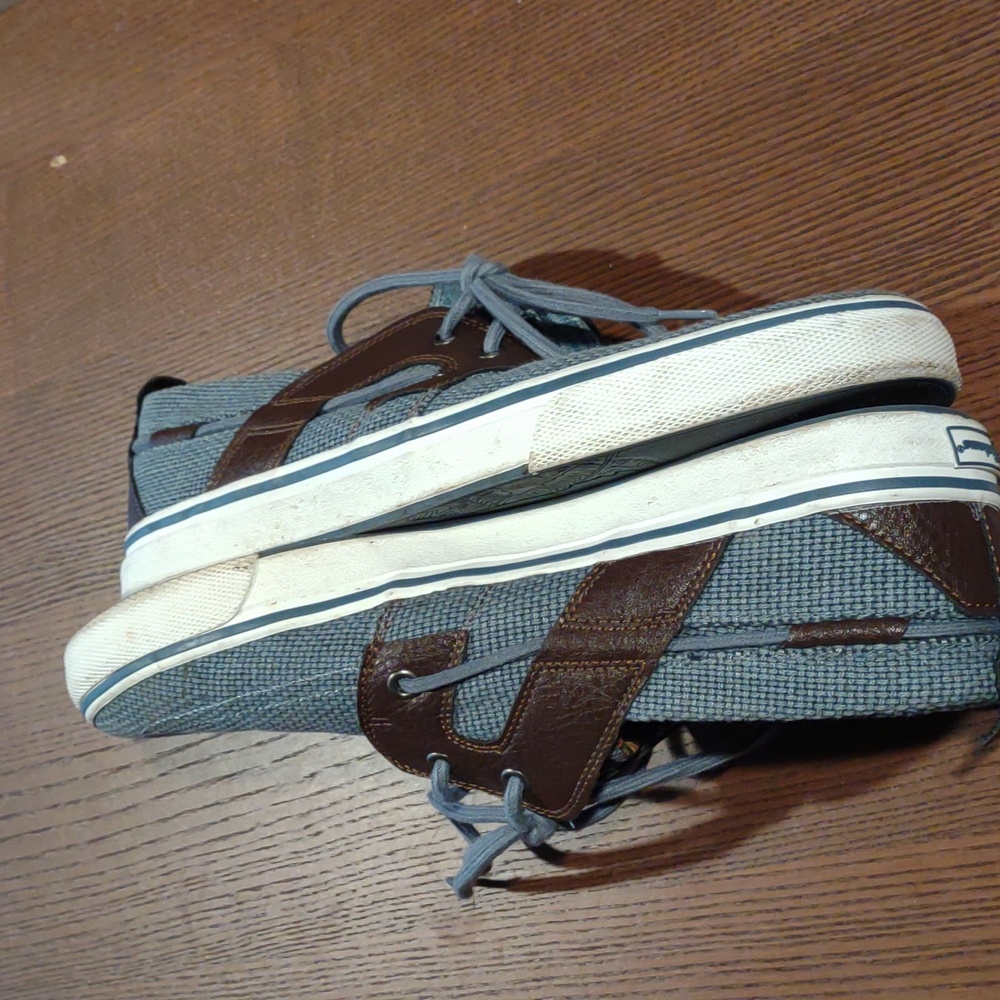 Tommy Bahama stripes asunder men’s boat shoe blue chambray size 11.5 - Picture 6 of 8